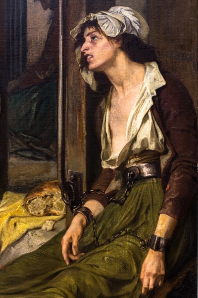 O doutor Pinel liberta os loucos em Salpêtrière em 1795 de Tony Robert Fleury