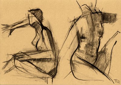 Nus femininos abstratos de Tore Bahnson