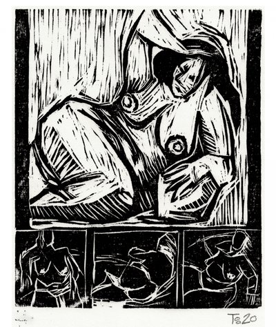 Figuras expressionistas ousadas de Tore Bahnson