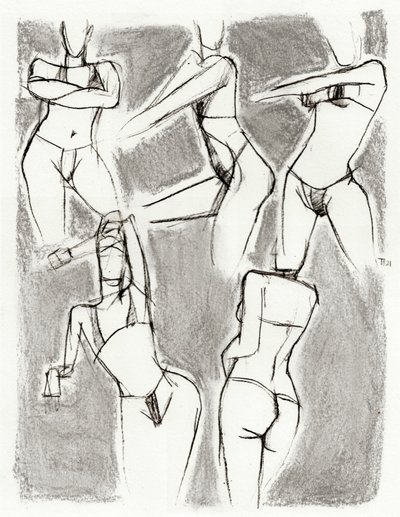 Estudos de figuras em movimento de Tore Bahnson