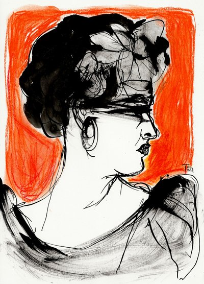 Perfil de uma mulher enigmática de Tore Bahnson
