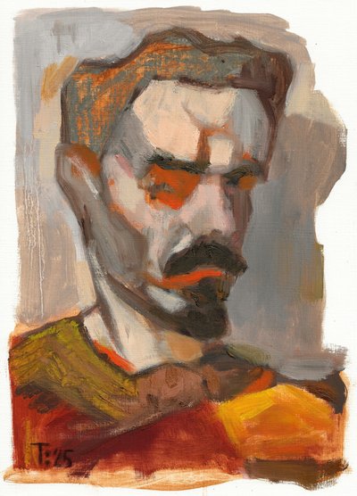 Retrato masculino intenso de Tore Bahnson