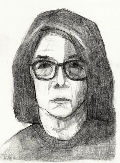 Retrato de uma mulher pensativa de Tore Bahnson