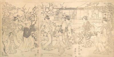 Cena da Chushingura Vendetta dos 47 Loyal Retailers, ca. 1820. de Torii Kiyomine