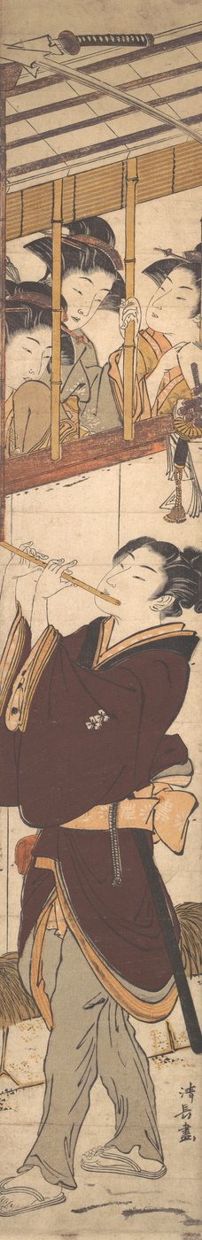 Uma cena de ano novo. de Torii Kiyonaga