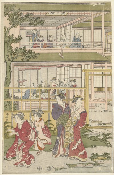 A brincar aos cegos de Torii Kiyonaga