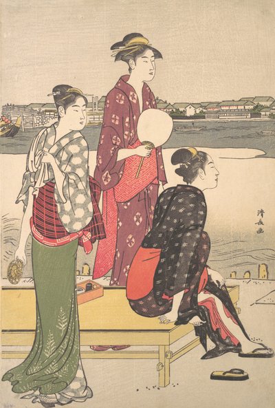 Noite nas Margens do Rio Sumida. de Torii Kiyonaga
