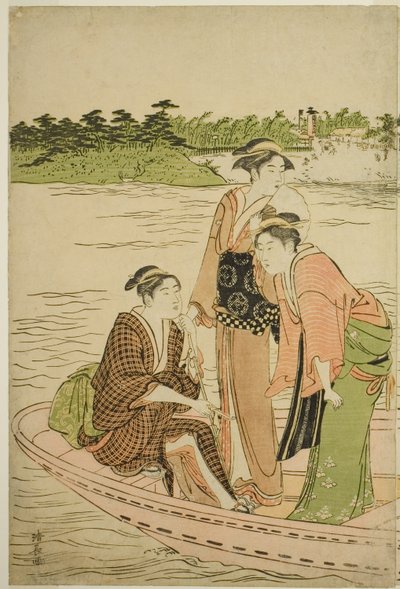 Balsa no Rio Rokugo de Torii Kiyonaga