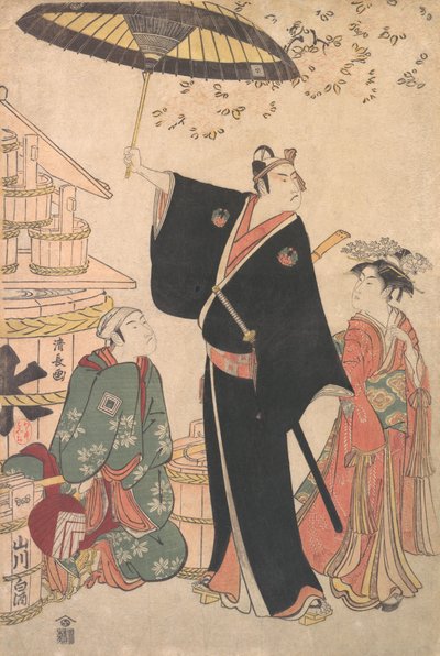 Ichikawa Yaozo III no papel de Sukeroku da peça Yukari no Edo-sakura, também conhecido..., 1784. de Torii Kiyonaga