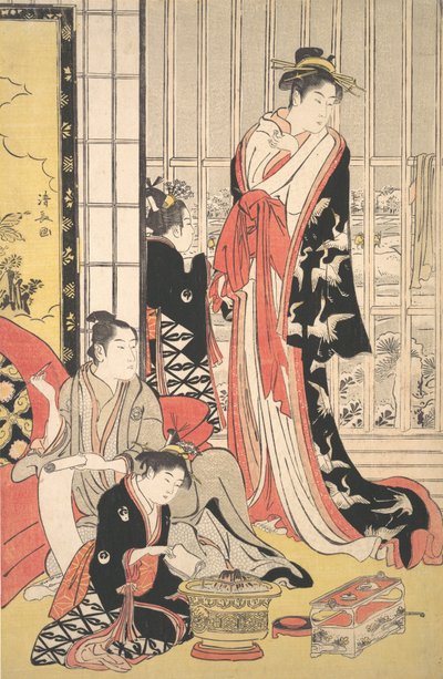 Cena interior, ca. 1788. de Torii Kiyonaga