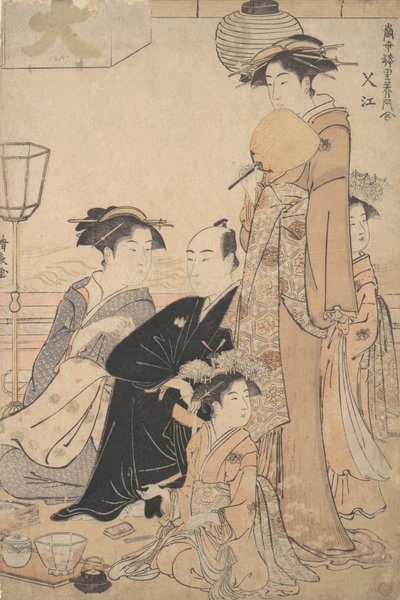 Sashiye nome de um lugar em Edo, ca. 1782. de Torii Kiyonaga