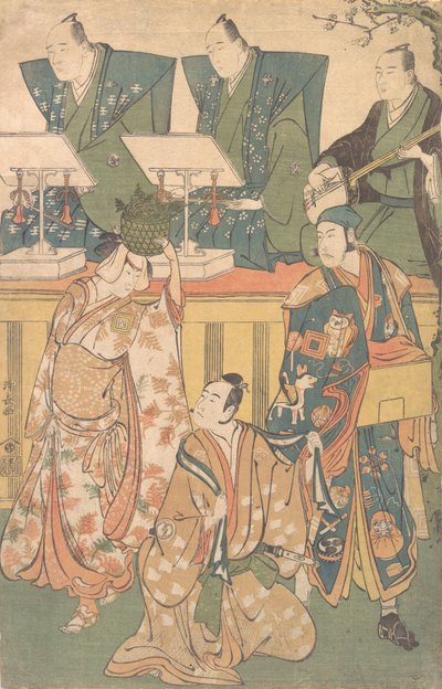 Cena de um Drama, c. 1788. de Torii Kiyonaga