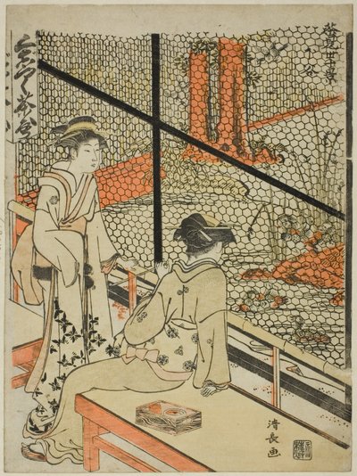Shitaya, da série "Dez Cenas de Casas de Chá (Chamise jikkei)" de Torii Kiyonaga