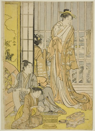 Manhã de neve nos bairros do prazer (Seiro yuki no ashita) de Torii Kiyonaga