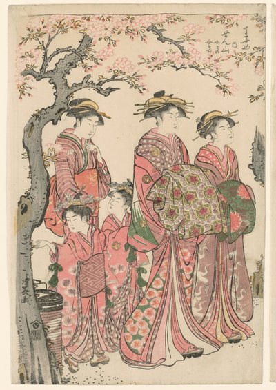 te te te san s senzan, yano, plano d e base f de Torii Kiyonaga