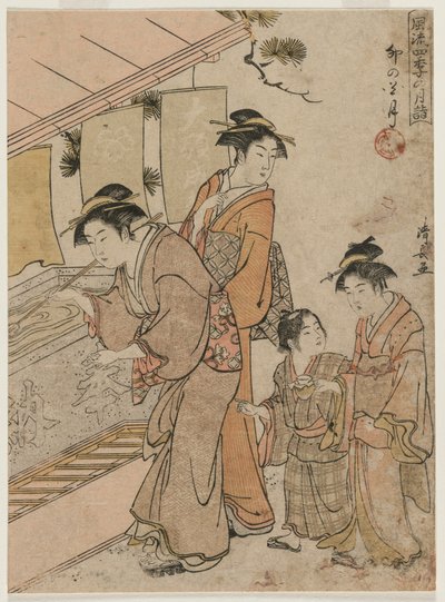 The Fourth Month (da série Fashionable Monthly Visits to Temples in the Four Seasons) de Torii Kiyonaga