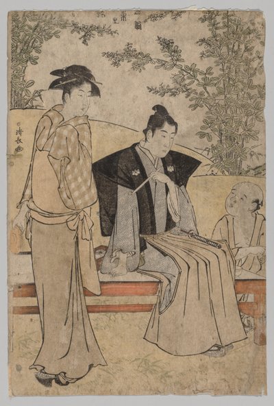 Two Lovers (da série Brocades of the East in Fashion) de Torii Kiyonaga
