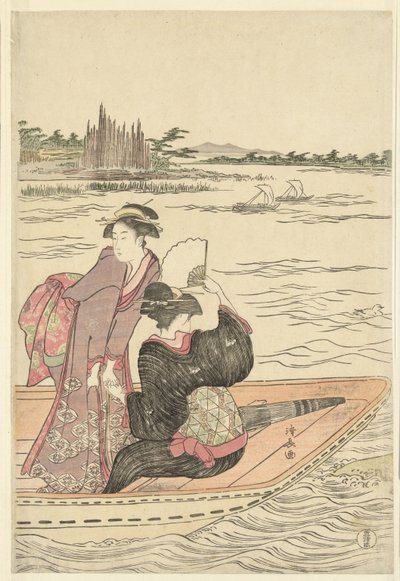 Balsa no Rio Sumida . de Torii Kiyonaga