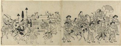 Chegada da Embaixada da Coreia a Edo de Torii Kiyonobu I