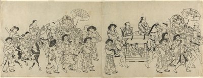 Chegada da Embaixada da Coreia a Edo de Torii Kiyonobu I