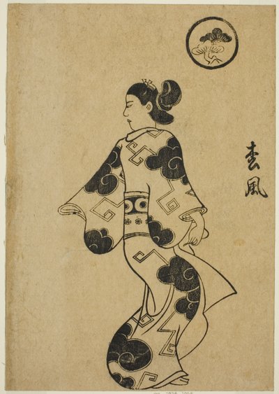 Matsukaze, de "Uma parte m da escola r mão s (livro ilustrado de Keisei)" de Torii Kiyonobu I