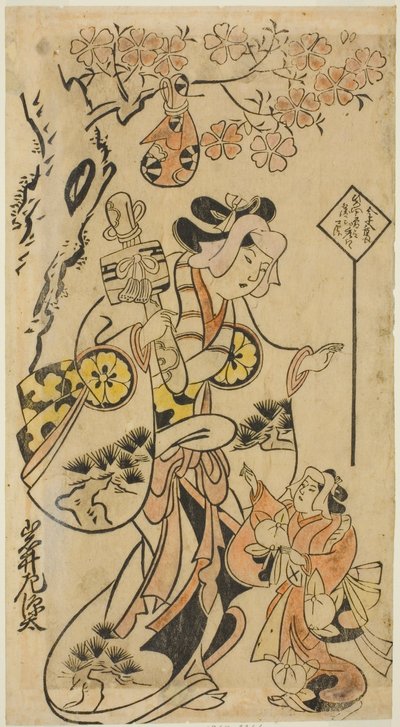 O ator Iwai Sagenta I de Torii Kiyonobu I