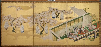 <em>O Conto de Genji</em>, Capítulo 34; Kashiwagi avista a Terceira Princesa de Tosa Mitsuoki