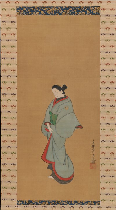 Mulher em pé, c. 1730. de Tosendo Rifu