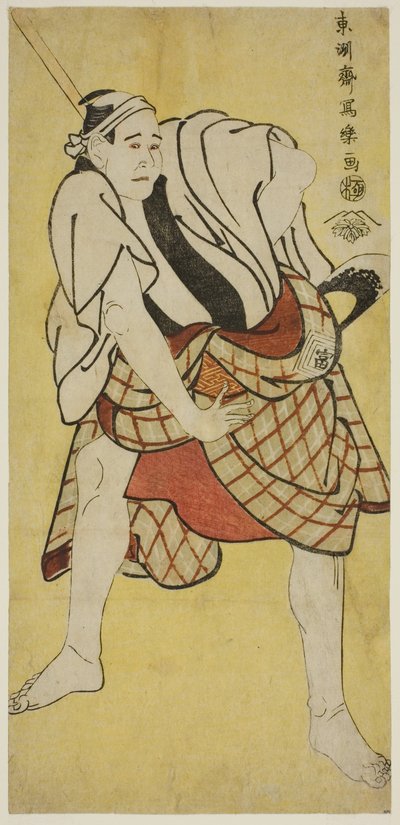 Ichikawa Tomimon como Baía de Inokumamon de Toshusai Sharaku
