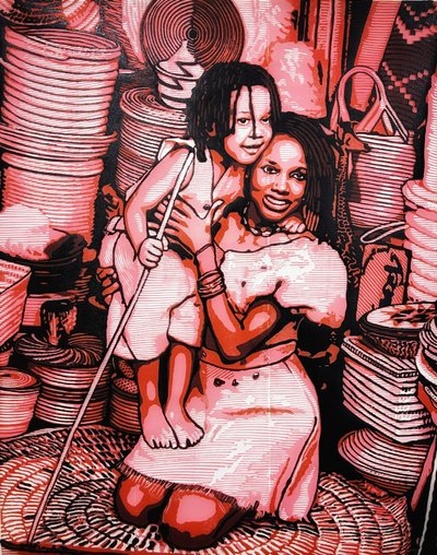Família africana alegre de Tosin Oyeniyi