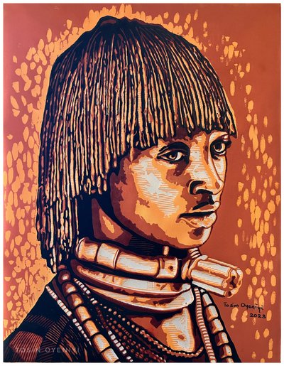 Retrato Africano Majestoso de Tosin Oyeniyi