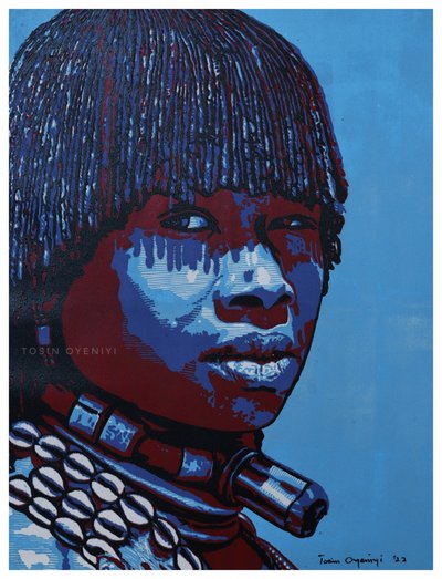Retrato africano vibrante de Tosin Oyeniyi