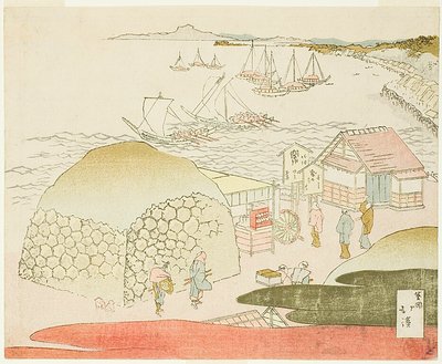 Uma vista de Takanawa de Totoya Hokkei