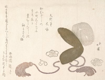 Eboshi um chapéu da corte. de Totoya Hokkei