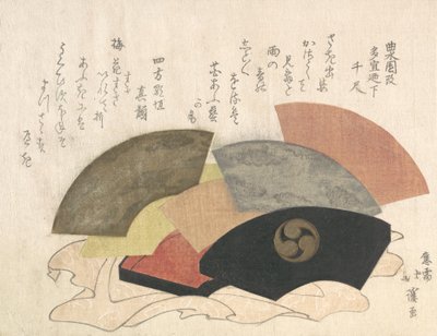 Fan-Box com Ventiladores, Séc. XIX. de Totoya Hokkei