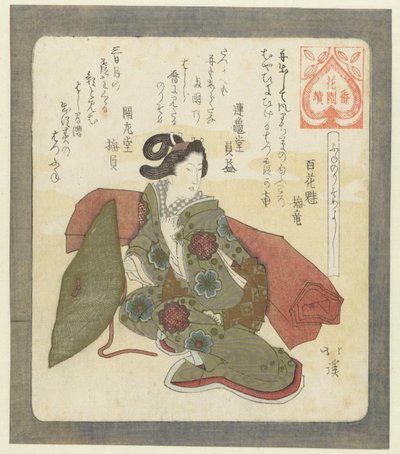 É bom fazer a primeira viagem de barco Funenorisomeyoshi (título no objeto) Uma série para a Sociedade de Poesia Hanazono (título da série) Hanazono bantsuzuki (título da série no objeto) de Totoya Hokkei