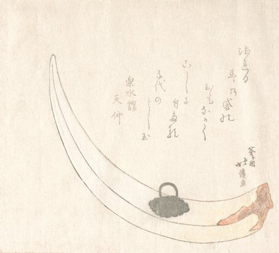Vaso de Flores de Chifre, Séc. XIX. de Totoya Hokkei