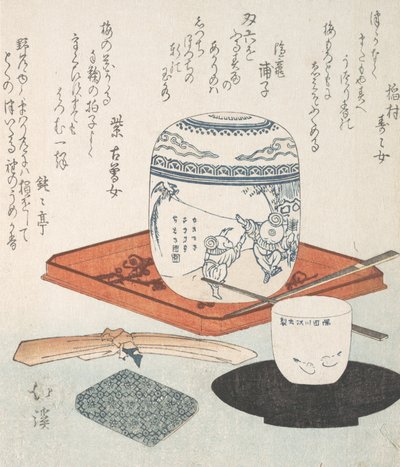 Coisas do chá, século 19. de Totoya Hokkei