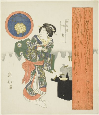 Willow Island (Yanagishima), da série "A Series of Willows (Yanagi bantsuzuki)" de Totoya Hokkei