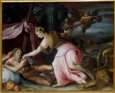 Cybelle Awakening Morphee Painting by All Saints Dubreuil (1561-1602) de Toussaint Dubreuil