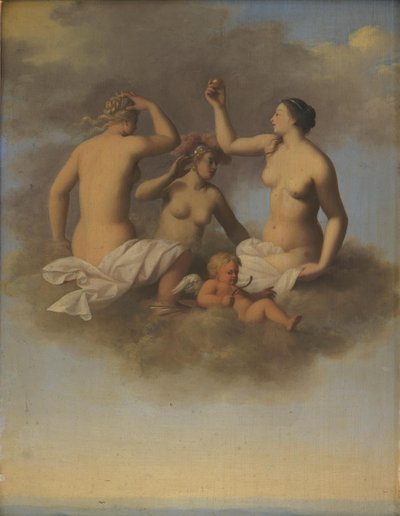 Juno, Minerva e Vênus com Cupido de Toussaint Gelton