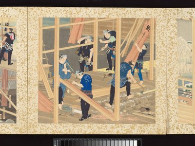 Artesãos, belezas e eventos anuais de Toyohara Kunichika