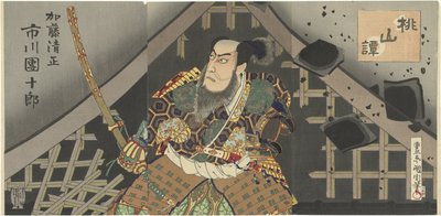 Ichikawa Danjuro é Kato Kiyomasa Kato Kiyomasa Ichikawa Danjuro de Toyohara Kunichika