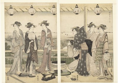 Cena de Verão
Natsu kei (título sobre o objecto)
As quatro estações no Sul (título da série)
Minami shiki (título da série sobre o objecto) de Toyokuni (II) , Utagawa