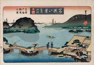 Crepúsculo, Atami ", da série" Oito vistas de lugares famosos " de Toyokuni II