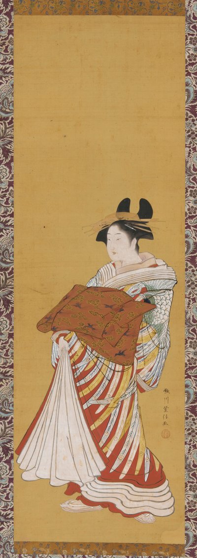 Yujo on parade de Toyonobu Utagawa