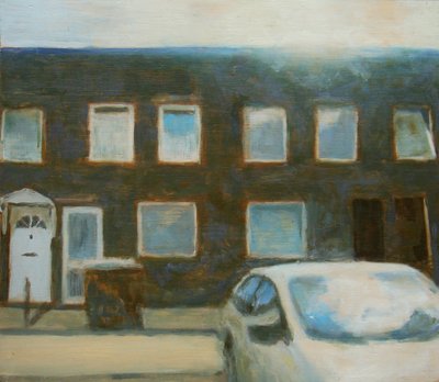 Um sítio para viver 25, 2012 (óleo sobre contraplacado) de Trevor Burgess