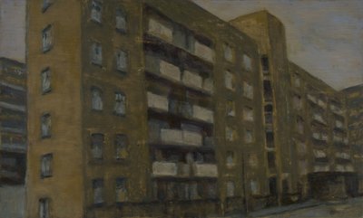 Um sítio para viver 34, 2012 (óleo sobre contraplacado) de Trevor Burgess