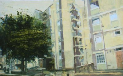 Um lugar para viver 7, 2011 (óleo sobre contraplacado) de Trevor Burgess