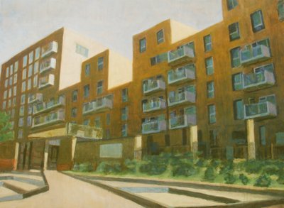 Um sítio para viver L4, 2013 (óleo sobre contraplacado) de Trevor Burgess